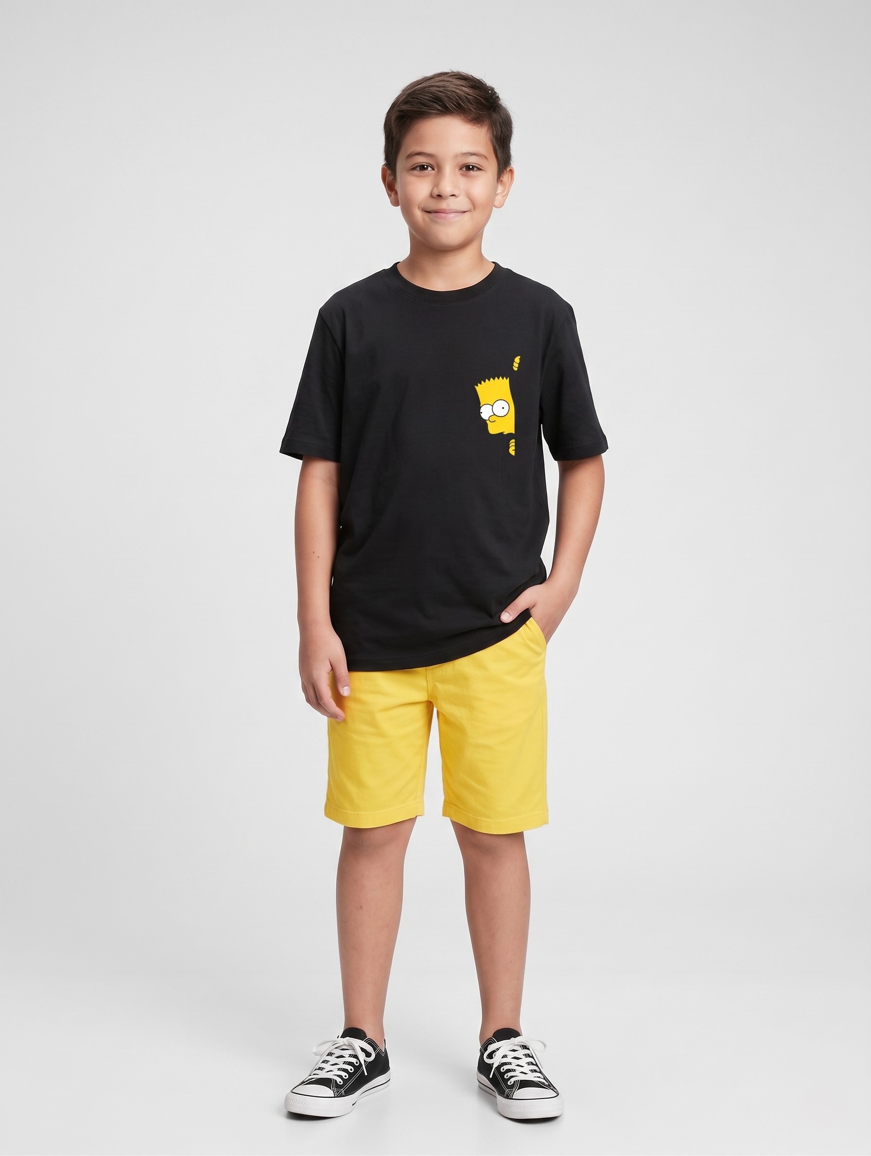 Kids Outfit Boys Summer Pajama Black Yellow ملابس أطفال